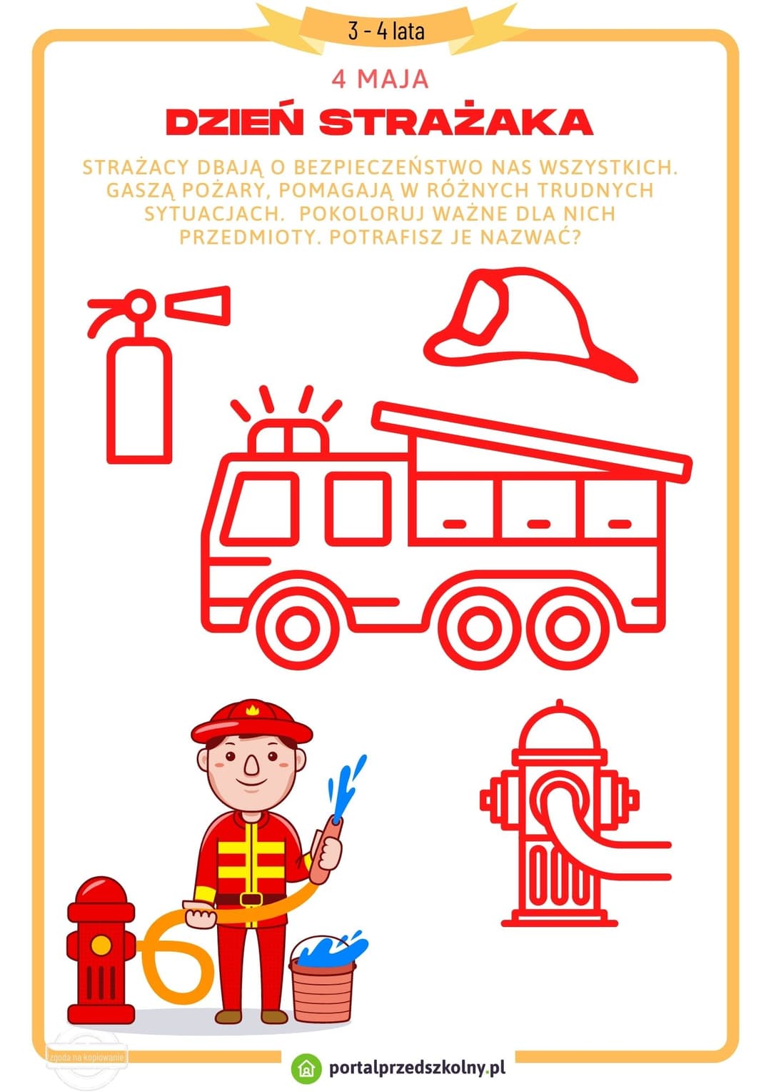 dzień strażaka 3-4 lata