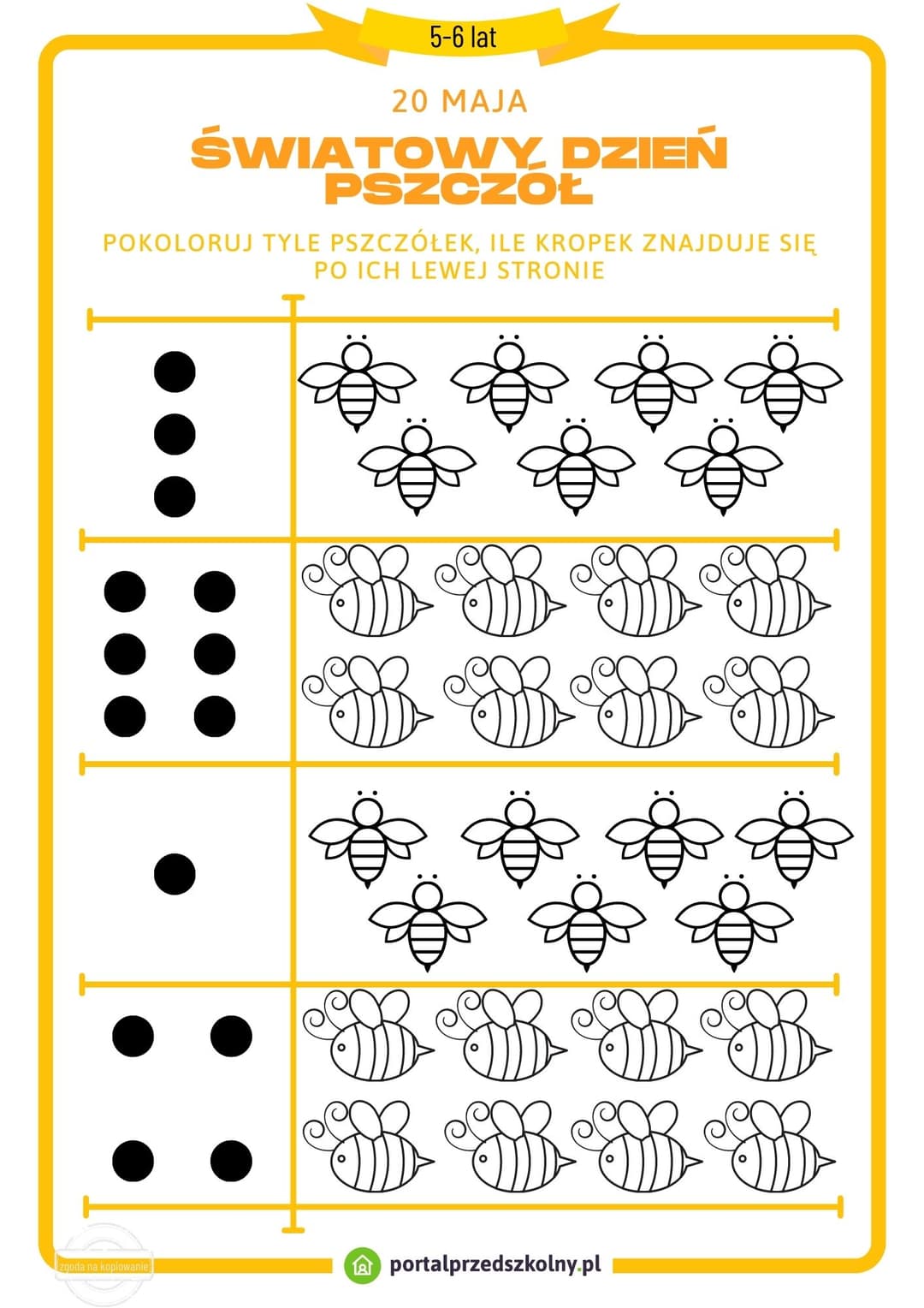 światowy dzień pszczół 5-6 lat