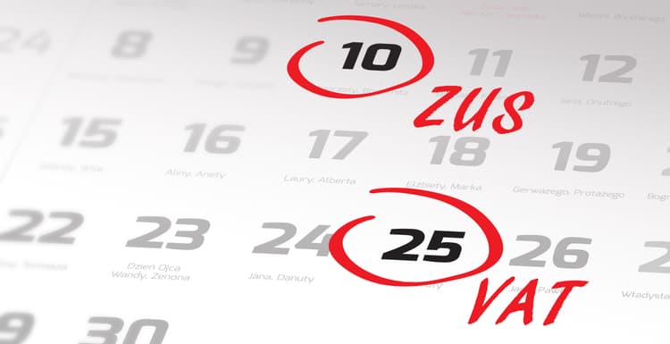 Wypłata nagrody jubileuszowej przy przejściu na świadczenie kompensacyjne. Na zdjęciu: kalendarz wypłat