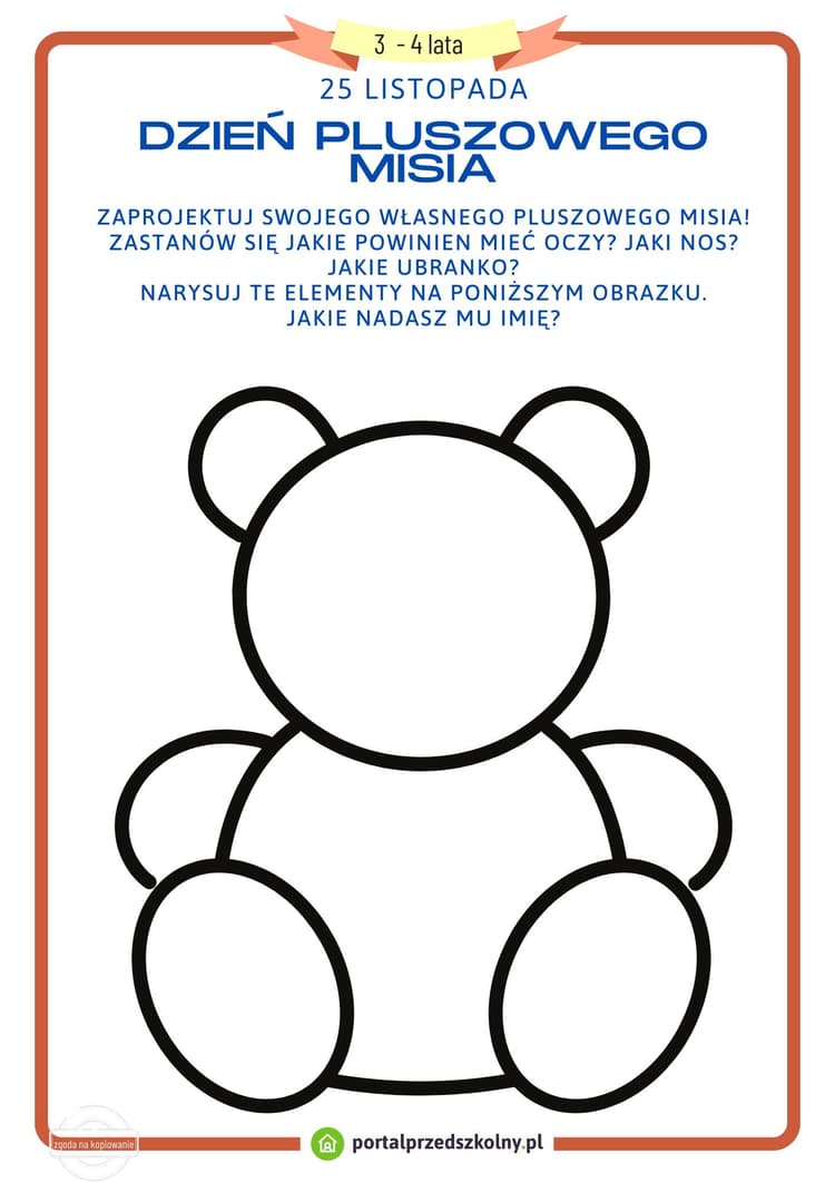25 listopada Dzień Pluszowego Misia 3-4 lata