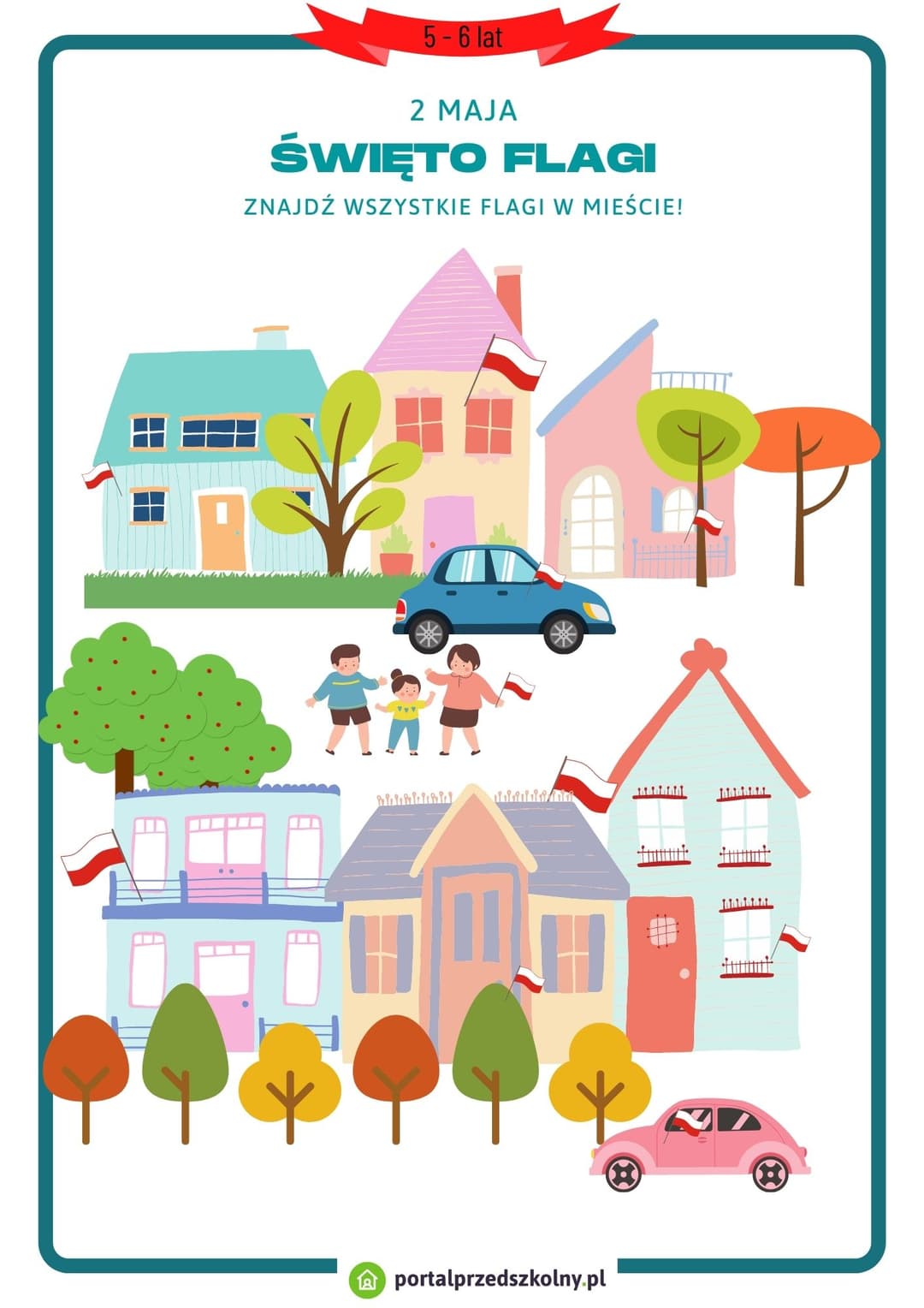   Karty pracy dla 5-6 latków na 2 maja (Dzień Flagi)