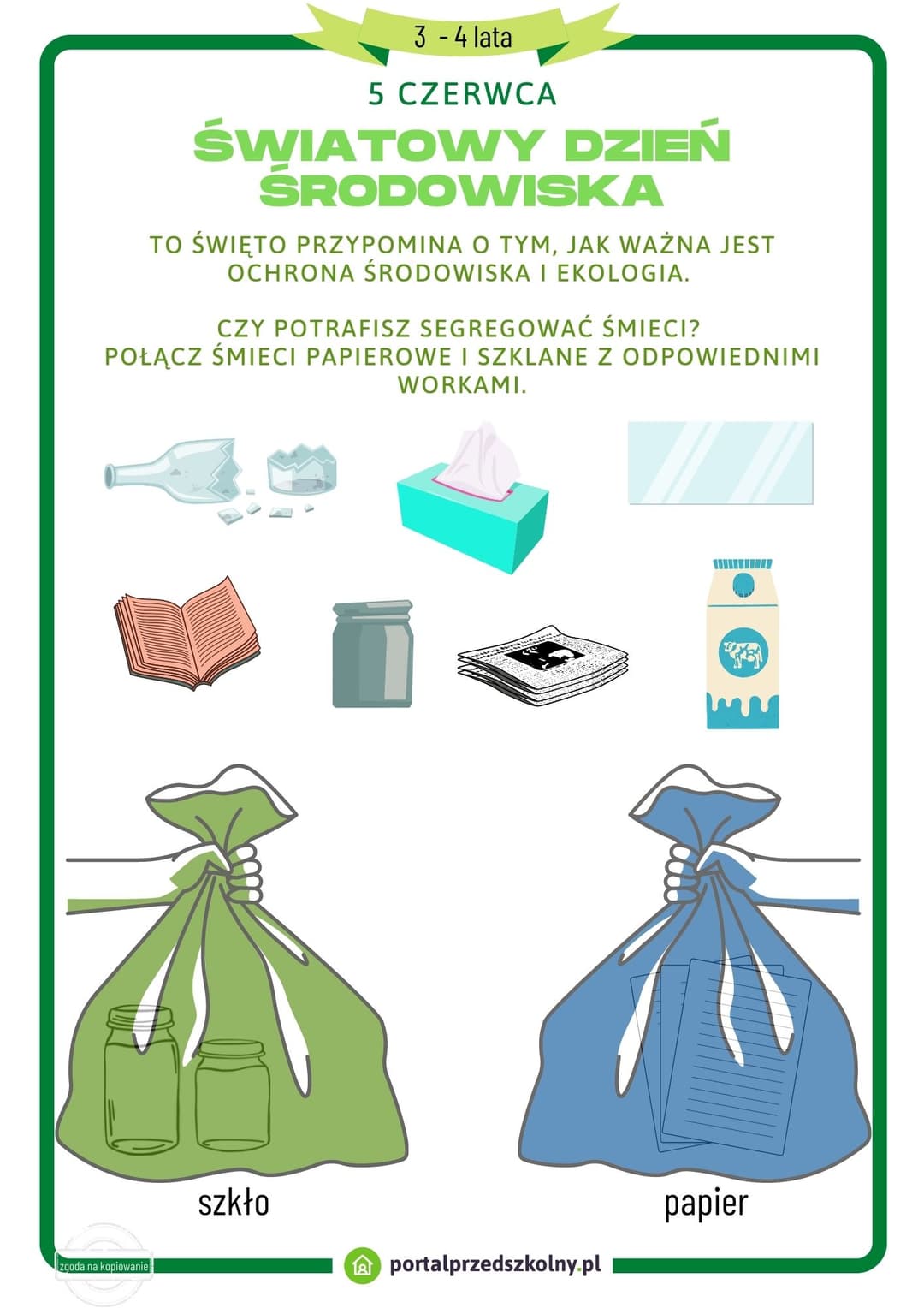 Światowy Dzień Środowiska 3 - 4 lata