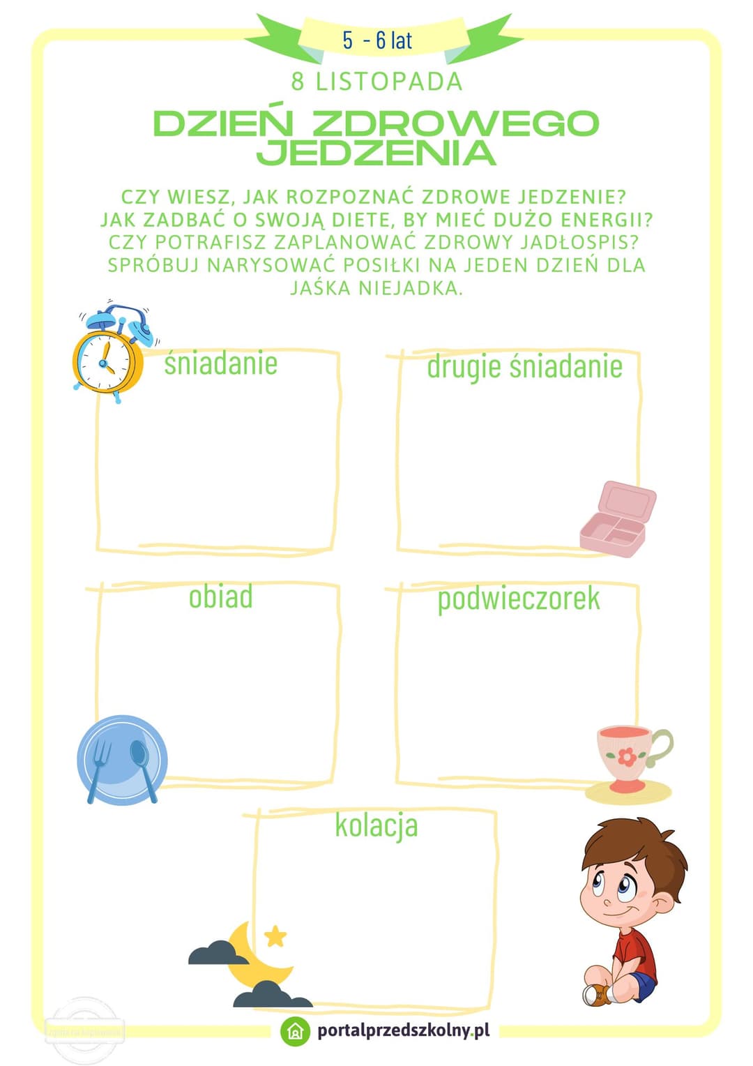 8.11 DZIEŃ ZDROWEGO JEDZENIA DLA 5 - 6 lat