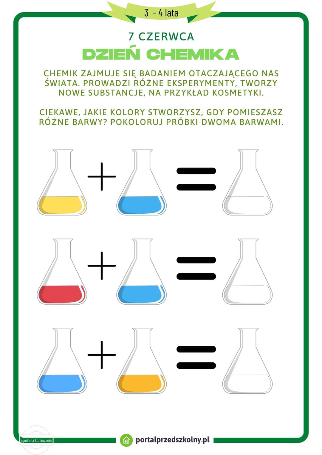 Dzień Chemika 3 - 4 lata
