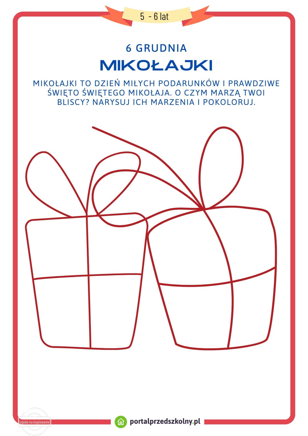 6 grudnia MIKOŁAJKI 5 - 6 lat