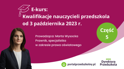 Kwalifikacje nauczycieli przedszkola od 3 października 2023 r. Część 5. Kwalifikacje wymagane od nauczyciela wspomagającego i prowadzącego zajęcia rewalidacyjne