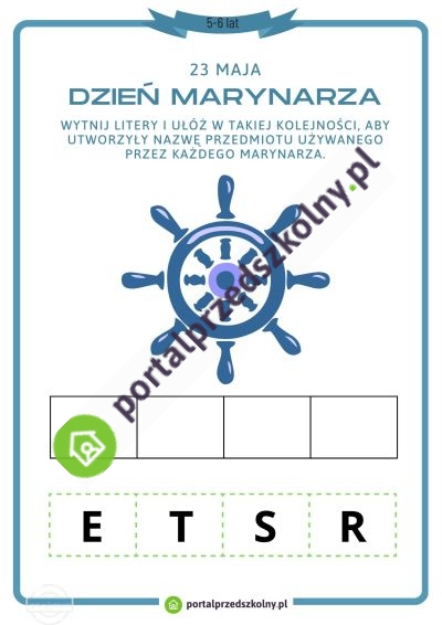   Karta pracy dla 5 i 6-latków na 25 czerwca (Dzień Marynarza)