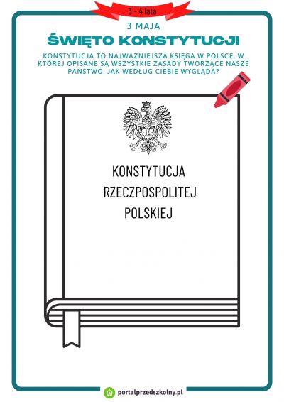 Karty pracy dla 3-4 latków na 3 maja (Święto Narodowe Trzeciego Maja)