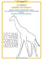 Karta pracy dla 3 i 4-latków na 21 czerwca (Dzień żyrafy)