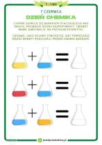 Karta pracy dla 3 i 4-latków na 7 czerwca (Dzień Chemika) 