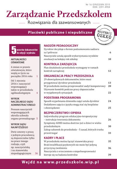 Numer 16 - Grudzień 2015 r.