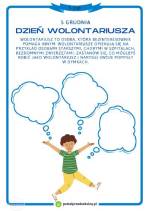 Karta pracy dla 5 i 6-latków na 5 grudnia (Dzień Wolontariusza)