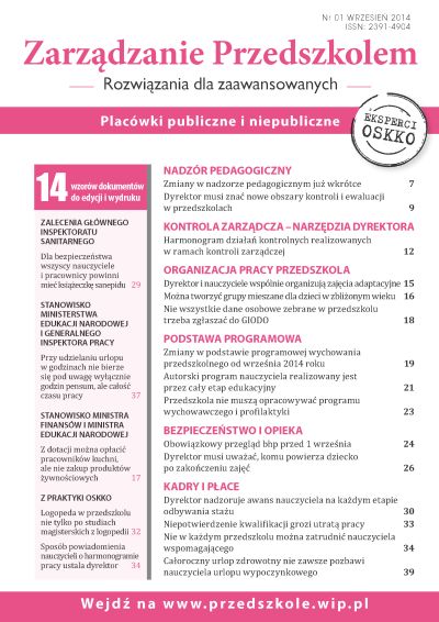 Numer 1 - wrzesień 2014