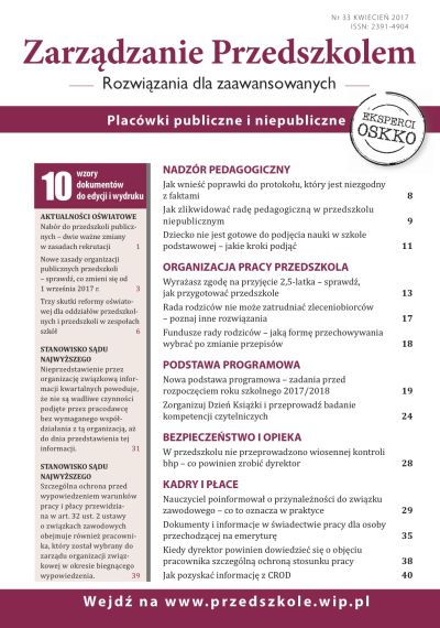 Numer 33 Kwiecień 2017 r.
