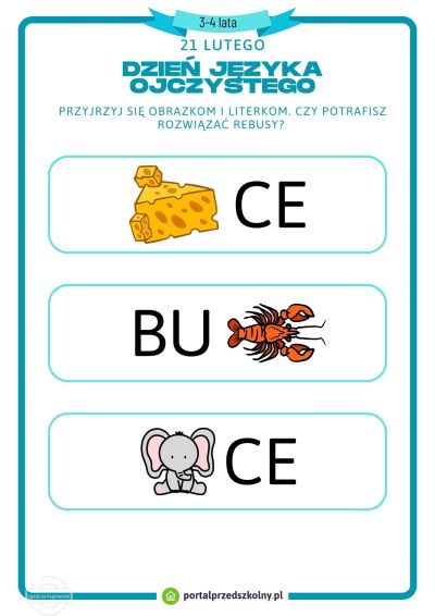 Karta pracy dla 3 i 4 latków na 21 lutego (Międzynarodowy Dzień Języka Ojczystego)